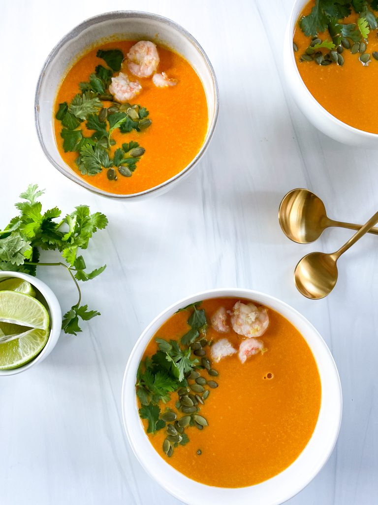 Curry Carrot Soup with Shrimp by Spoons N Spices - FoodSocial