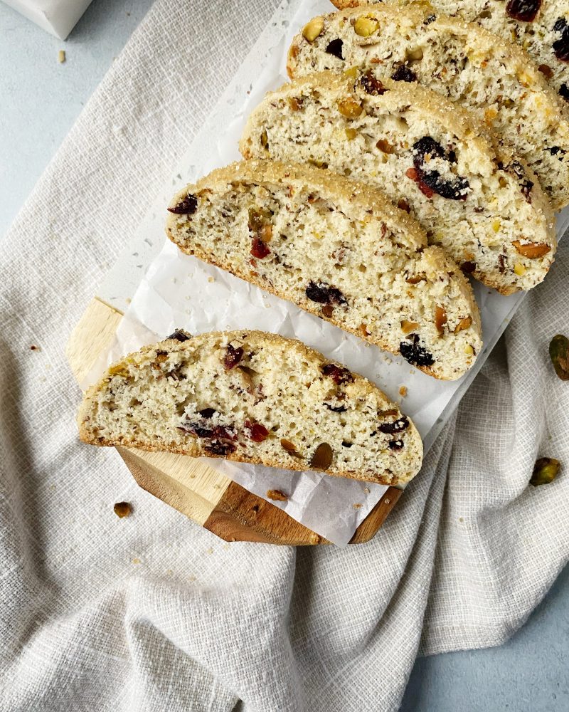 Vegan Cranberry Pistachio Biscotti by Riri's Recipes - FoodSocial