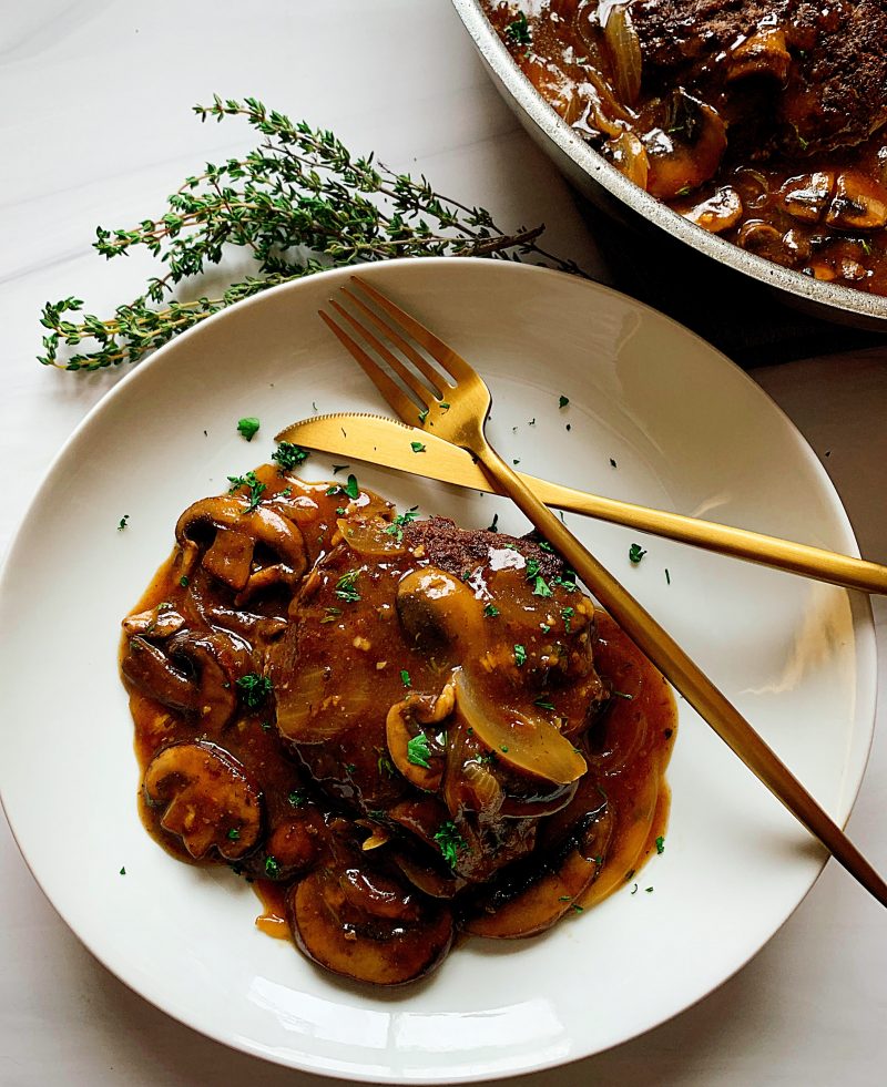 Hamburger Steaks with Mushroom Gravy by Spoons N Spices - FoodSocial