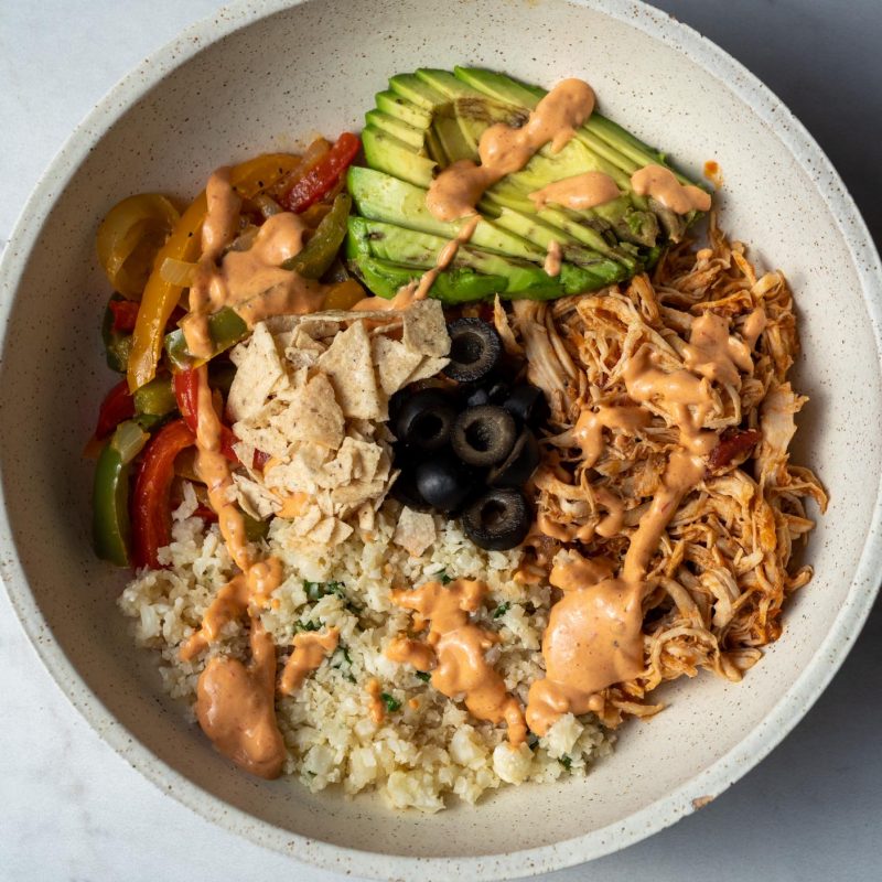 Paleo Chicken Burrito Bowl with a Chipotle Crema by Paleoish - FoodSocial