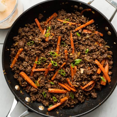 Paleo Korean Beef Bowls with a Kimchi Aioli