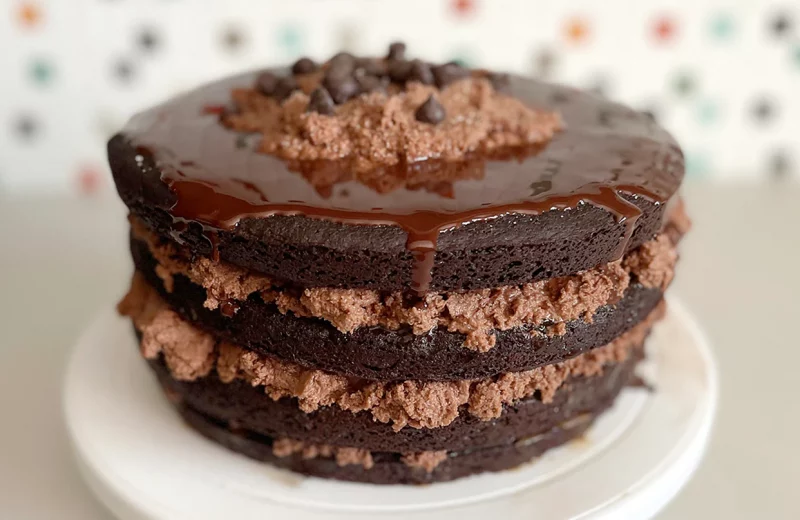 Vegan Chocolate Pumpkin Layer Cake by Pascha Chocolate Co - FoodSocial