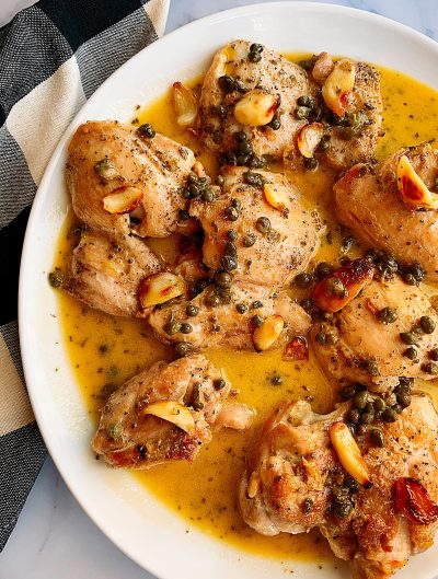 Roasted Garlic & Lemon Chicken Thighs