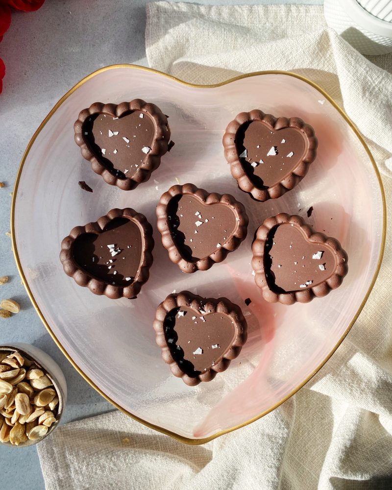 Healthy Vegan Chocolate Peanut Butter Hearts by Riri's Recipes - FoodSocial