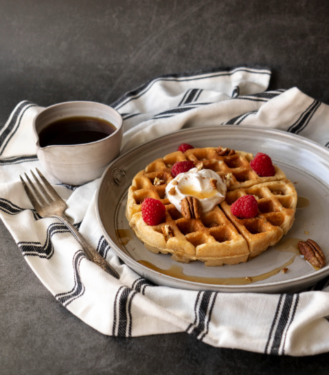 Blender Breakfast Waffles by Back Porch Paleo - FoodSocial