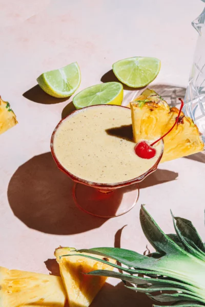 5-Minute Dirty Chai Piña Colada Mocktail