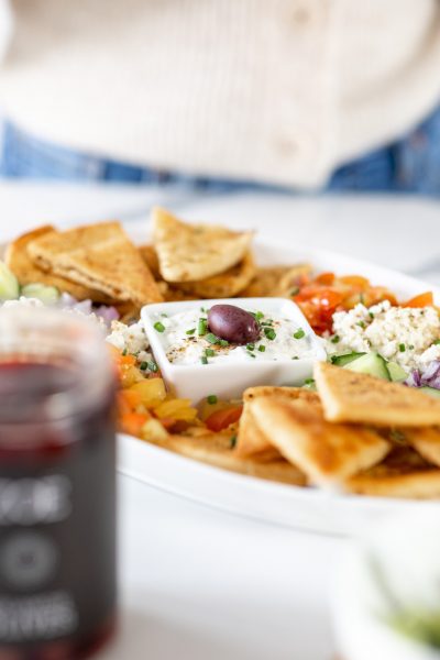 Easy Greek Nacho Platter