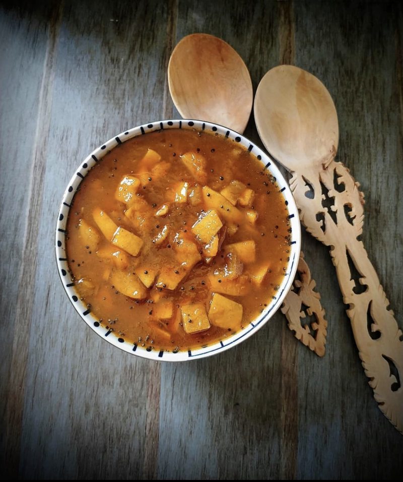 Sweet, Sour and Spicy Mango Chutney (Manga Pachadi) by Masala Paleo - FoodSocial