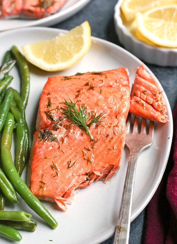 Paleo Whole30 Air Fryer Dill Salmon by Real Food with Jessica - FoodSocial