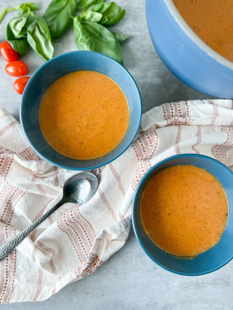 Dairy-free Tomato Basil Soup by Real Food with Altitude - FoodSocial