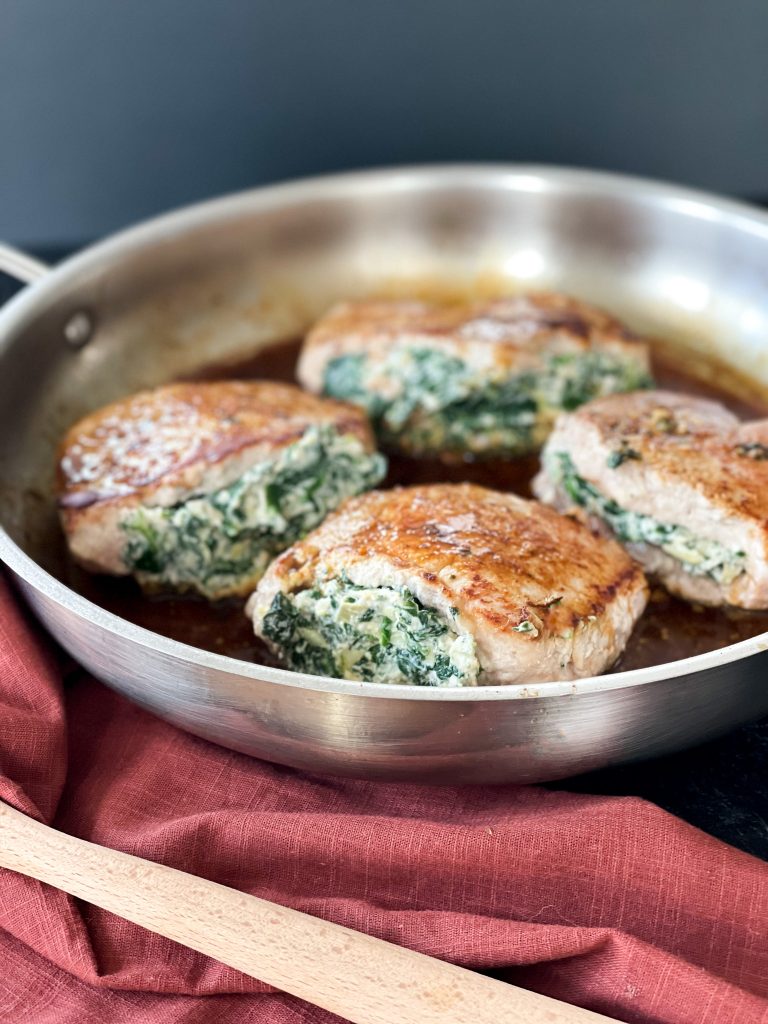 Spinach & Artichoke Stuffed Pork Chops by Spoons N Spices - FoodSocial
