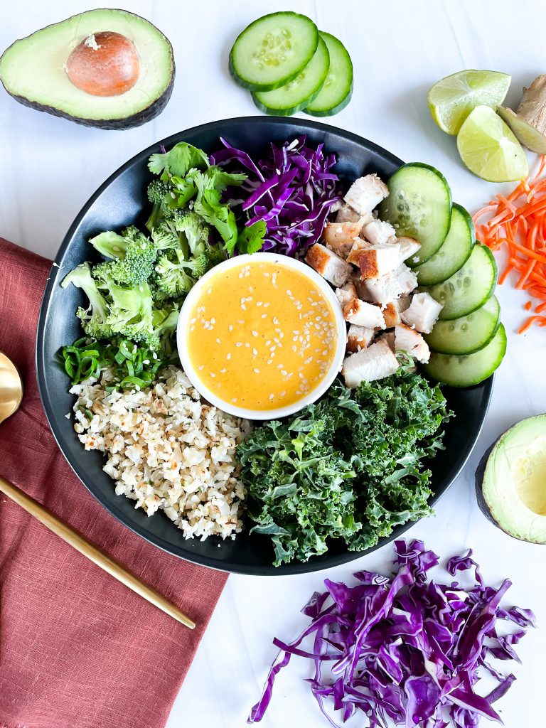 Chicken, Veggie, and Cauliflower Rice Bowls by Spoons N Spices - FoodSocial