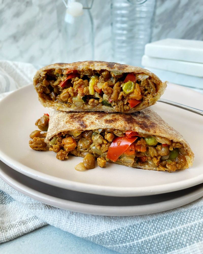 Easy Vegan Burritos (High Protein) by Riri's Recipes - FoodSocial