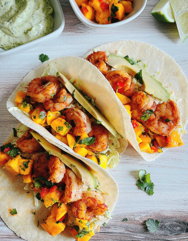 Shrimp Tacos with Mango Salsa by Spoons N Spices - FoodSocial