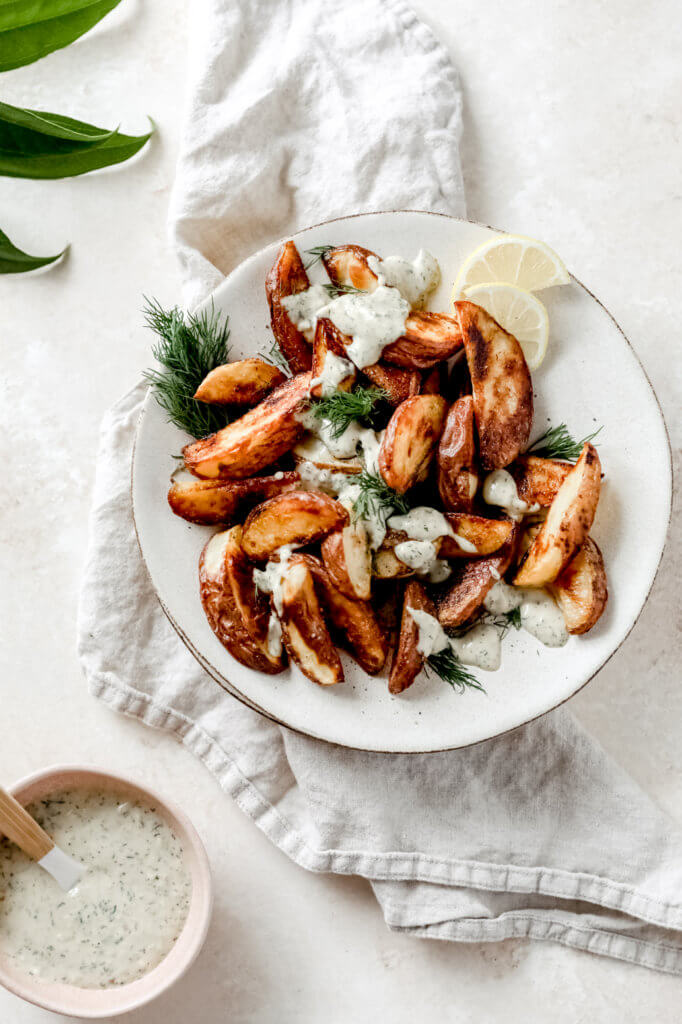 Roasted Potatoes with Tahini Sauce by Jessi's Kitchen - FoodSocial