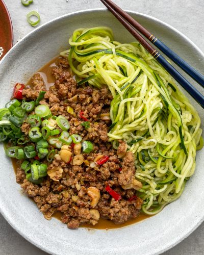 Brothy Dandan-ish Zucchini Noodles – Paleo, Whole30