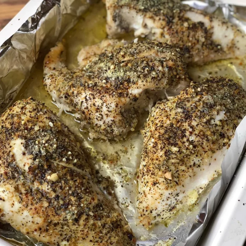 Crunchy Truffle Mayo Chicken Thighs by Nut Crumbs - FoodSocial