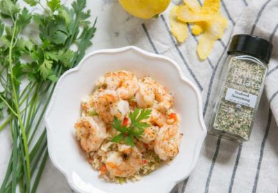 Pan Fried Wild-Caught Shrimp and Rice