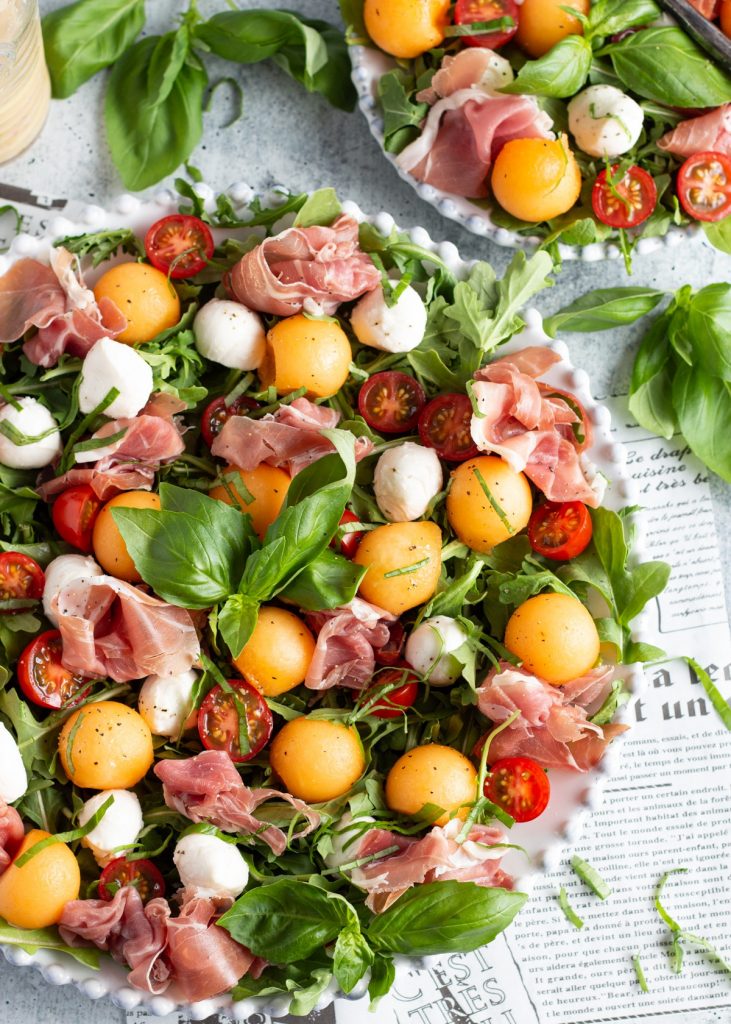 Prosciutto and Melon Caprese Salad by Priscilla Lawrence - FoodSocial