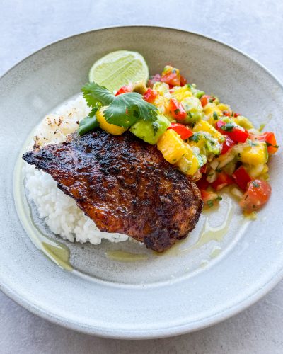 Blackened Snapper with Mango Salsa