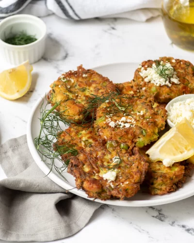 Grain-Free Zucchini Fritters with Feta and Dill