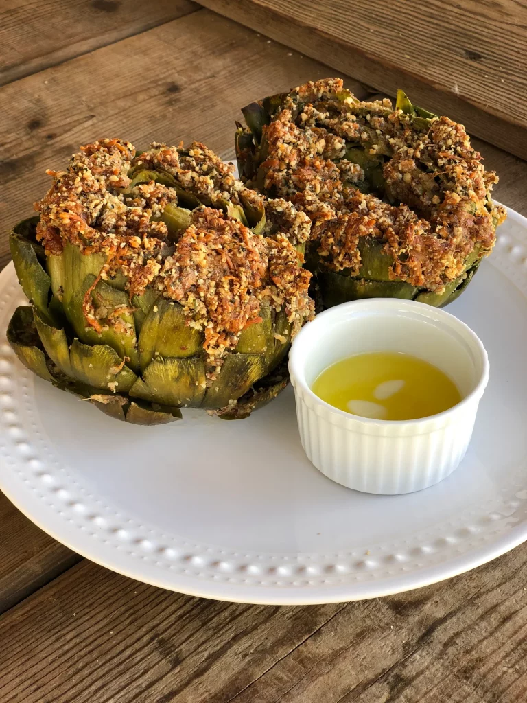 Italian Nut Crumbs Stuffed Artichokes by Nut Crumbs - FoodSocial