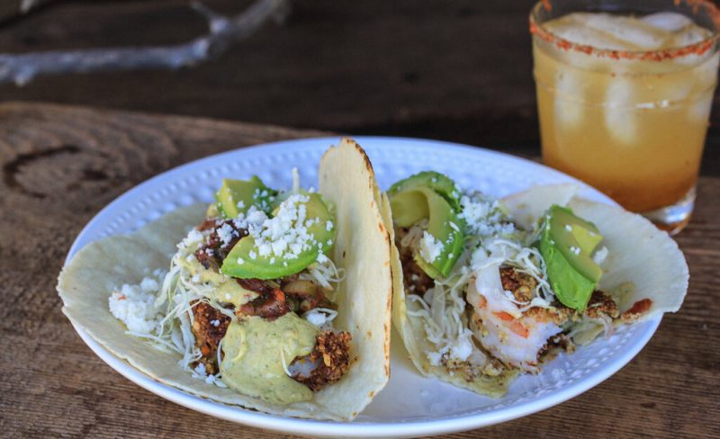 Spicy Shrimp Tacos w/ Cilantro Lime Sauce by Nut Crumbs - FoodSocial