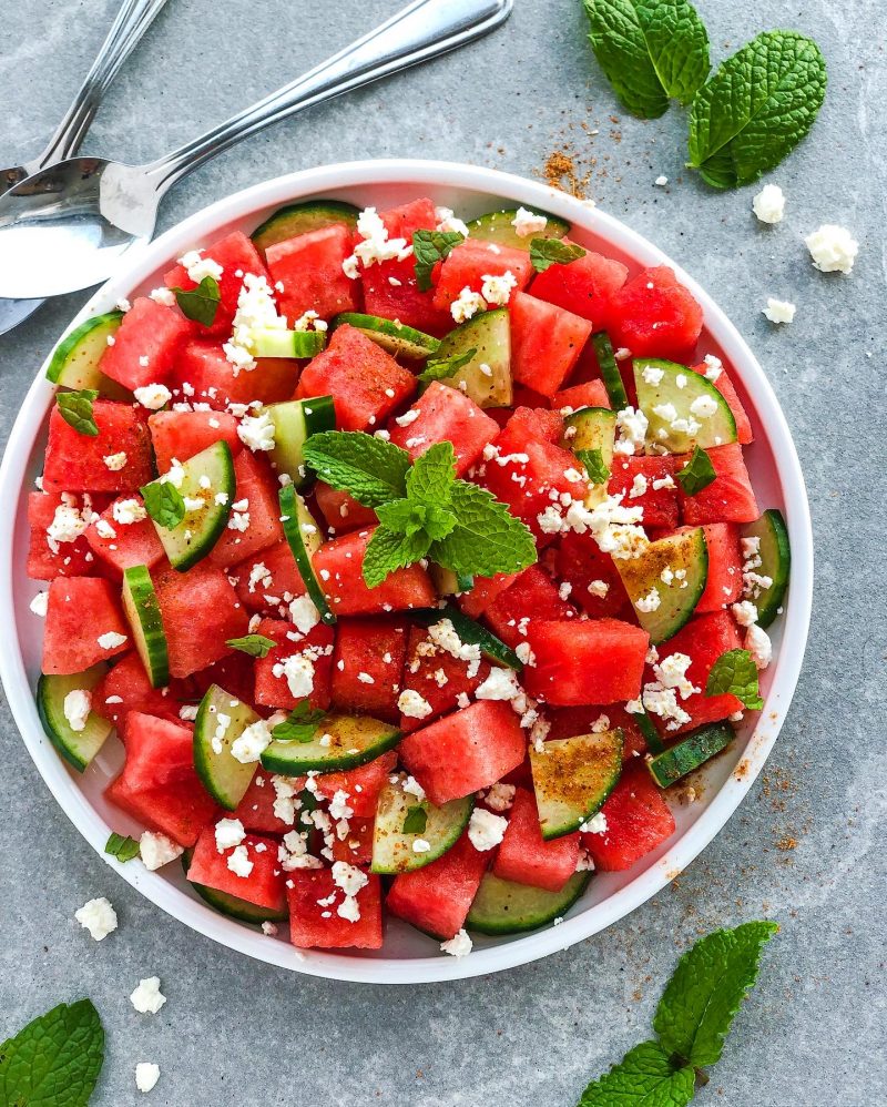 Watermelon Cucumber Feta Mint Salad by Priyanka Nadkarni - FoodSocial