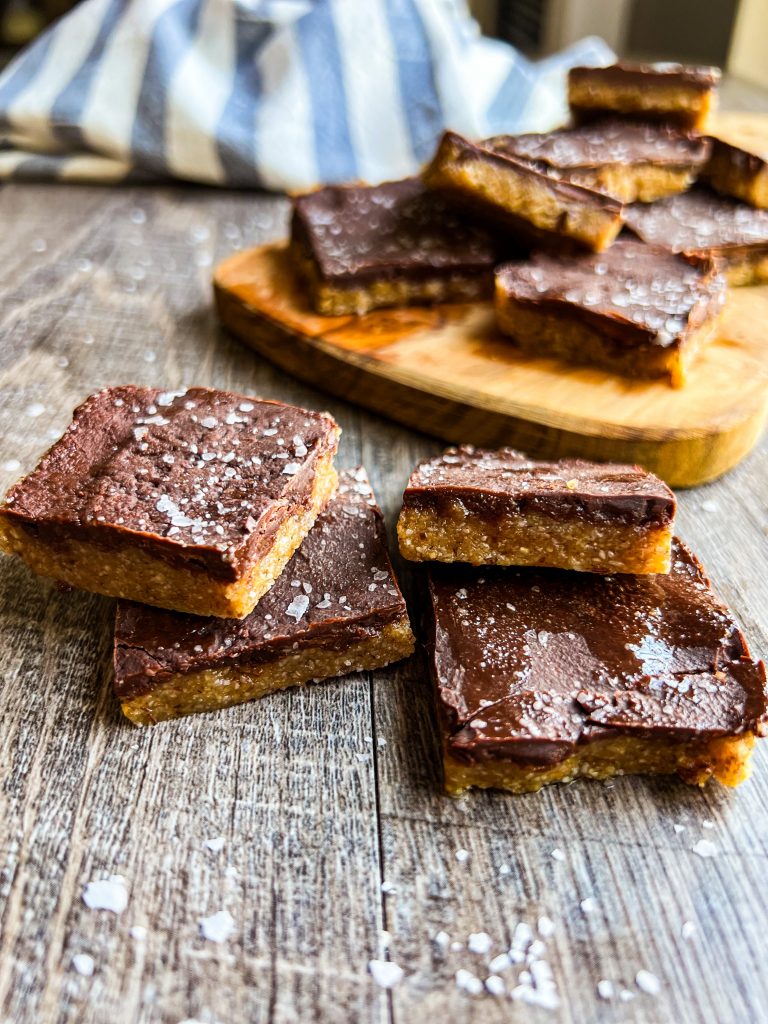 Chocolate Almond Butter Bars (No Bake) by Penny's Primal - FoodSocial