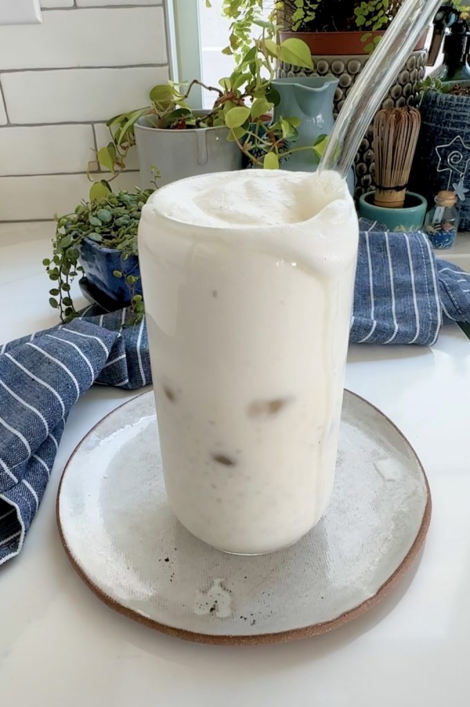 Iced Vanilla Milk w/ Chia Seeds by Back Porch Paleo - FoodSocial