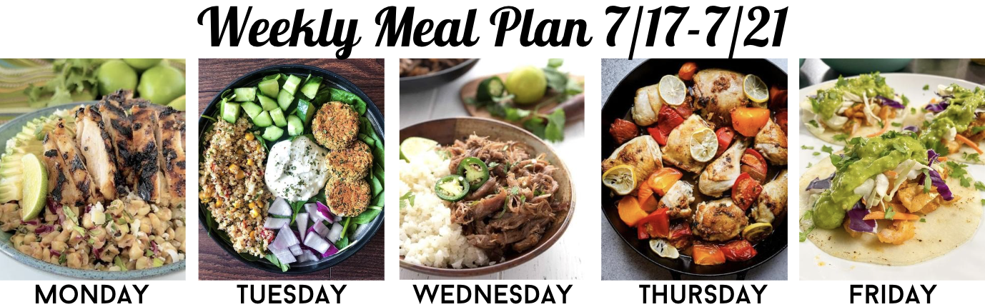 July 17 21 Weekly Meal Plan 