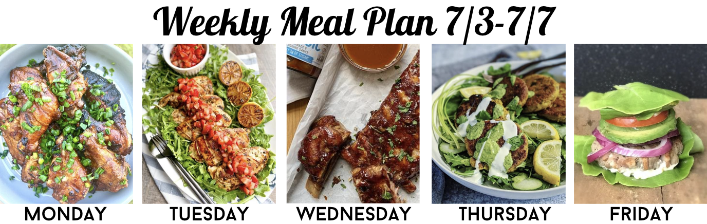 July 3 7 Weekly Meal Plan 