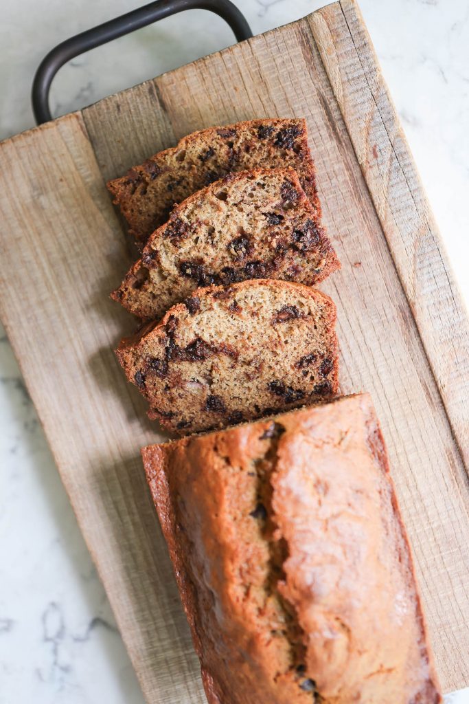 Gluten-Free, Dairy-Free Olive Oil Chocolate Chip Banana Bread by Primal Palate - FoodSocial