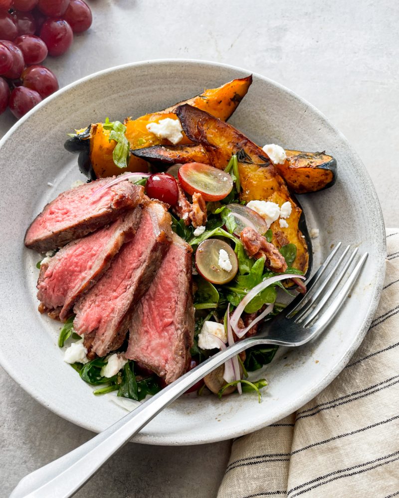 Harvest Steak Salad with California Grapes by Primal Gourmet - FoodSocial