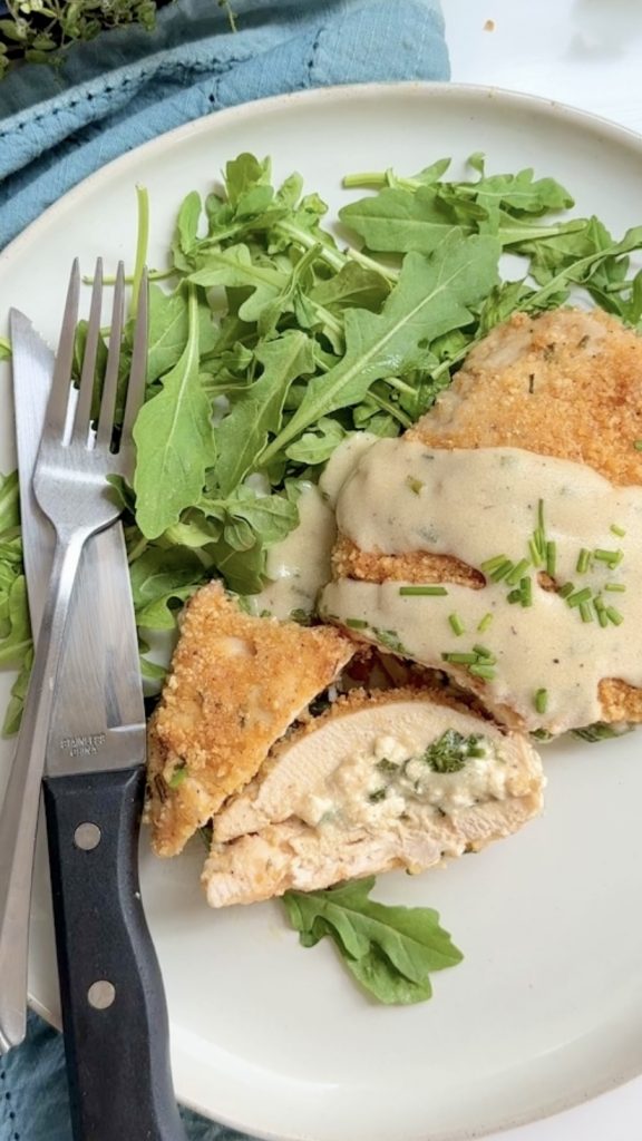 Spinach & Cottage Cheese Stuffed Chicken by Back Porch Paleo - FoodSocial