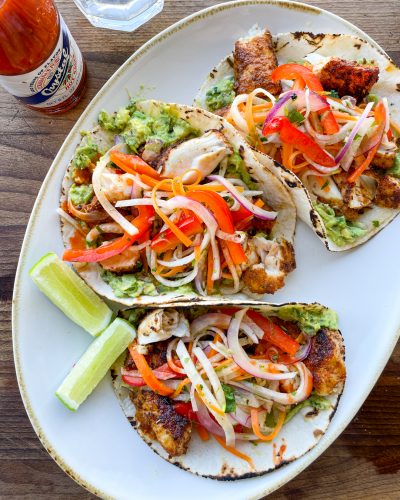 Mahi Mahi Tacos with Jicama Slaw