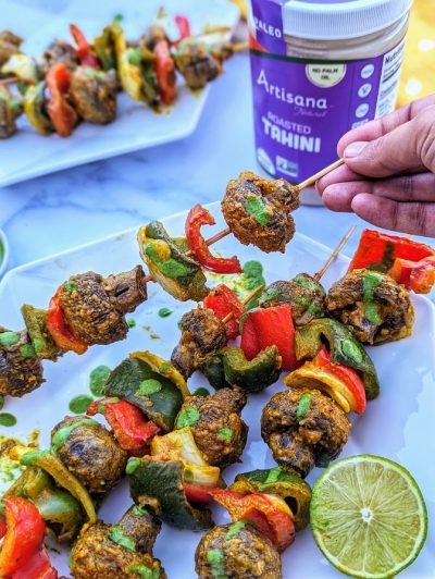 Tandoori Mushroom Skewers