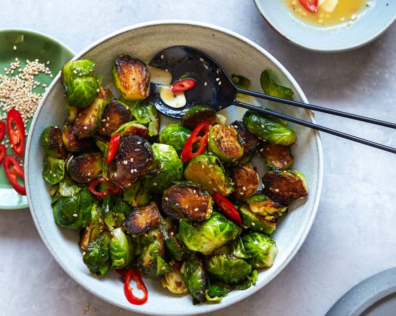 Sesame Garlic Brussels Sprouts by Primal Gourmet - FoodSocial