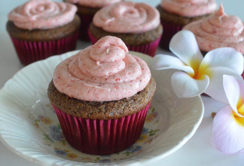 Strawberry Cupcakes (paleo) by Aloha Healthy Eats - FoodSocial