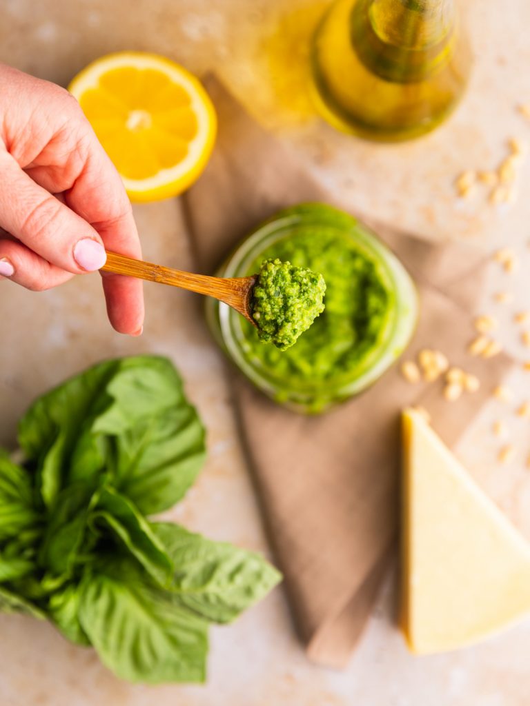 Homemade Fresh Basil Pesto by scarlatifamilykitchen - FoodSocial
