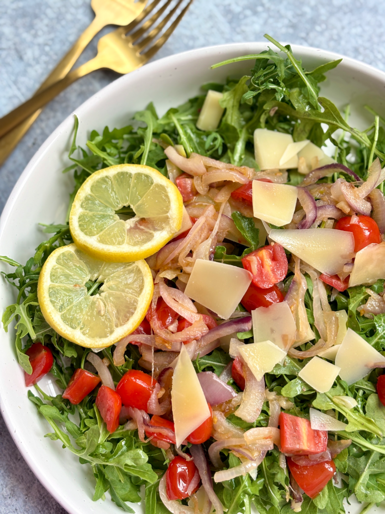 Gluten Free Warm Arugula Salad by allisappetite - FoodSocial