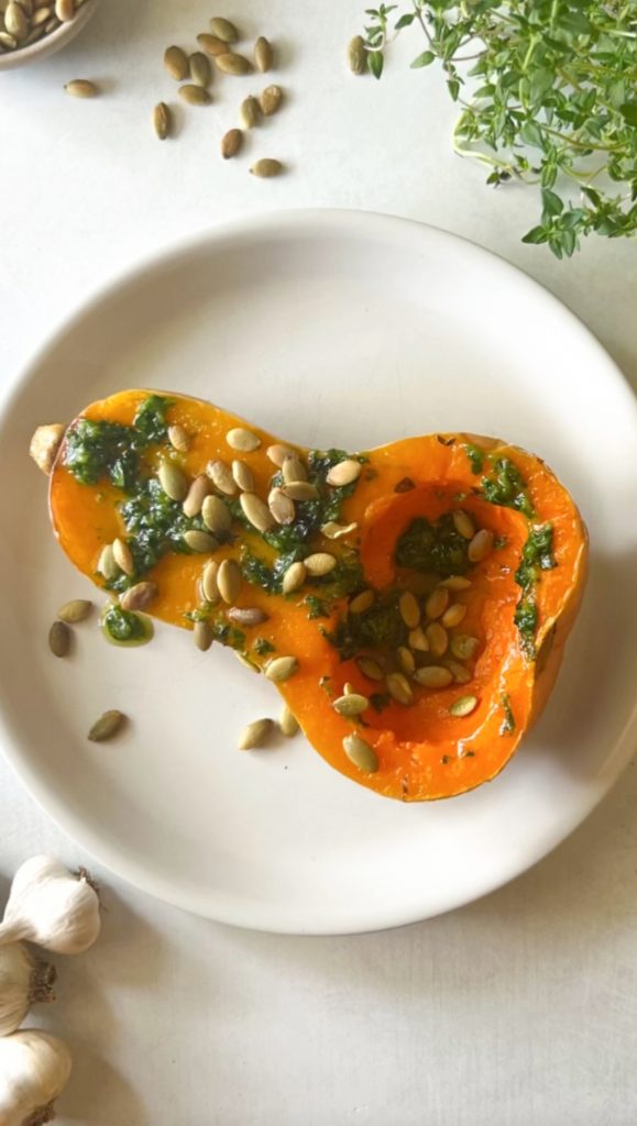 Garlic Herby Sauce and Butternut Squash by Cristy's Kitchen - FoodSocial
