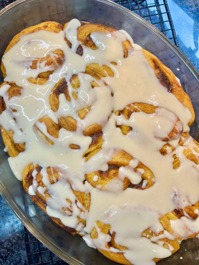 Pumpkin Pie Cinnamon Rolls by The Sweetheart District - FoodSocial