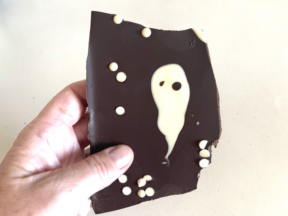 2 Ingredient Ghost Bark by Pascha Chocolate Co - FoodSocial