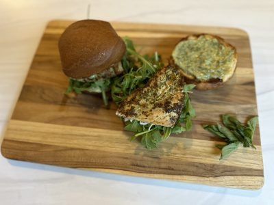 Gluten Free Pesto Chicken Sandwich