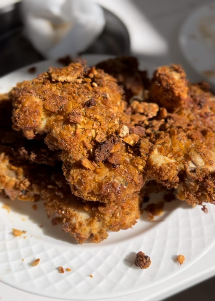 Air Fryer Pretzel Crusted Chicken by ThrilledFoodie - FoodSocial