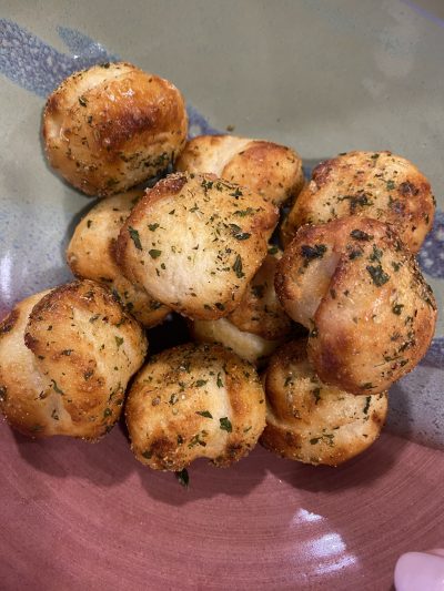 Gluten Free Pizza Dough Garlic Bread Bites