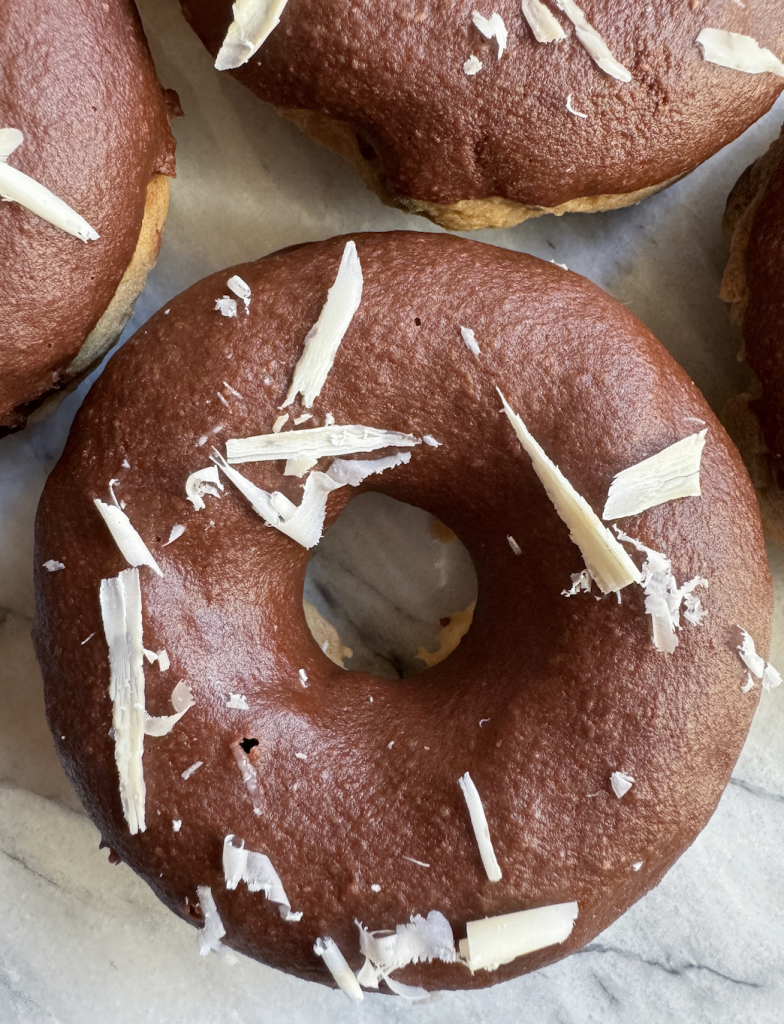 Easy Vegan Baked Chocolate Donuts by Leslie McDonald - FoodSocial