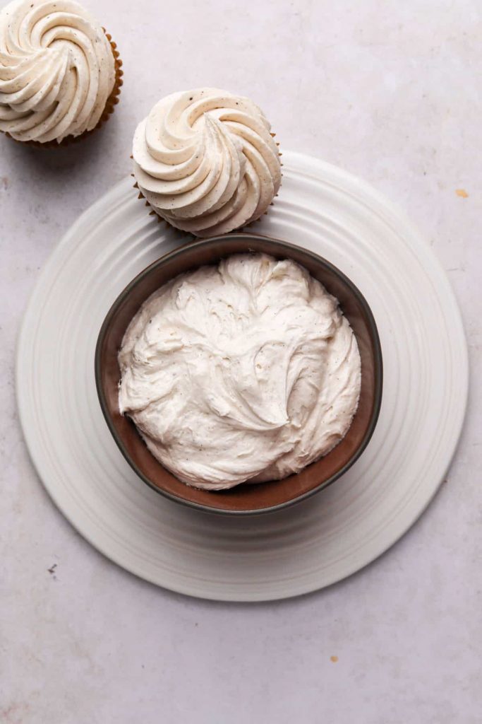Vanilla Bean Espresso Buttercream Frosting by The Sweet Occasion - FoodSocial