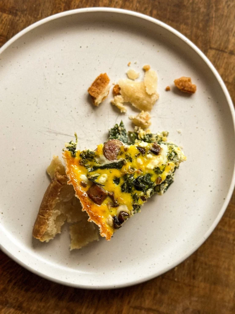 Gluten Free Caramelized Onion, Kale & Mushroom Quiche by leahxglutenfree - FoodSocial